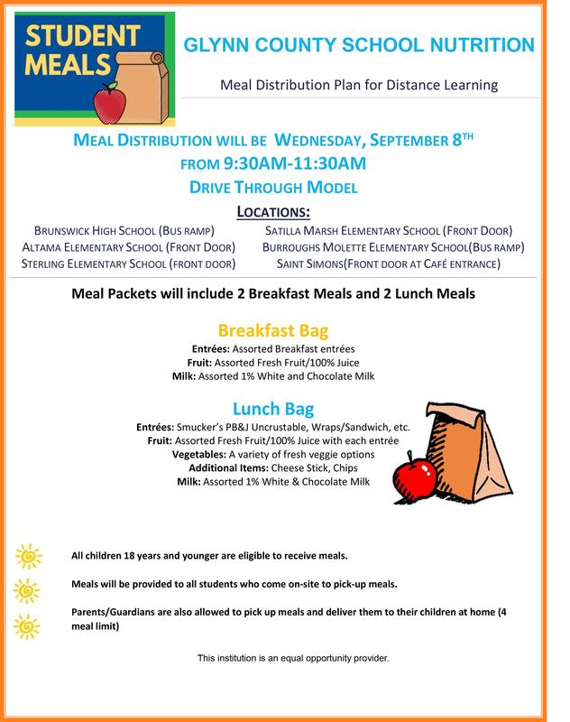 Drive-thru Meal Distribution Flyer