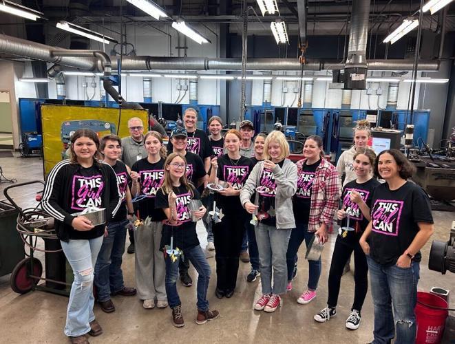 Pictured are the welding students at this year\'s This Girl Can program at the Golden Isles College and Career Academy.