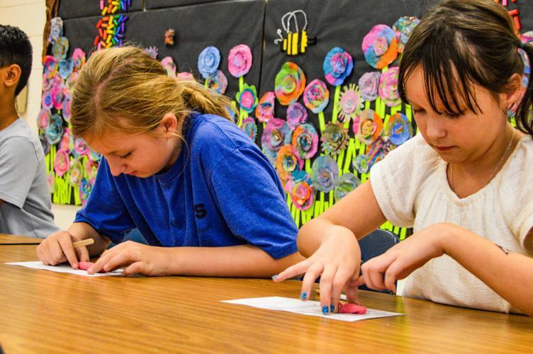Students in Ashley Carter\'s class at Sterling Elementary School enjoyed a unique math and art lesson featuring homemade PlayDoh.