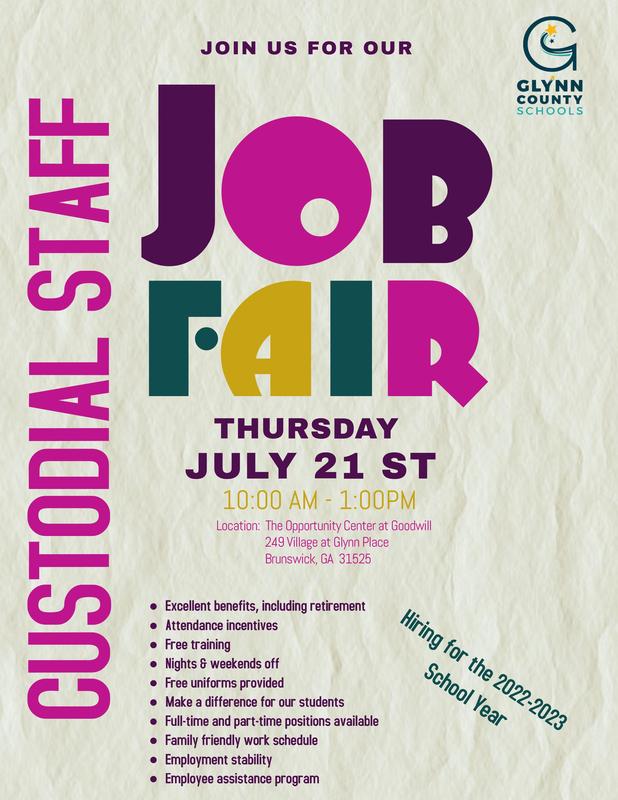 Custodial Job Fair Flyer