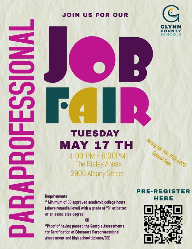 Paraprofessional Job Fair Flyer