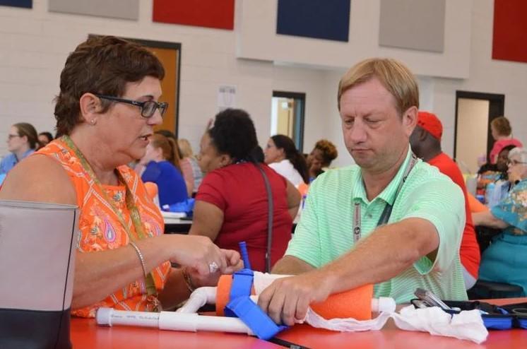 Staff at Altama Elementary School received \"Stop the Bleed\" training to help them respond in emergency situations.