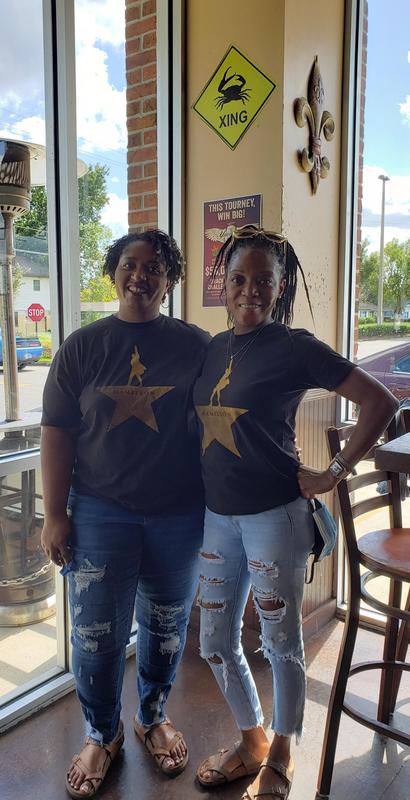 Pictured are Mrs. Dunson, left, and her childhood best friend.