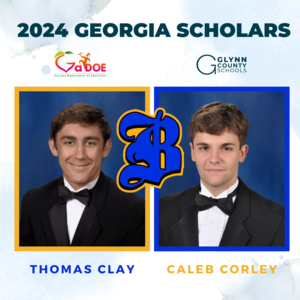 2024 Georgia Scholars Thomas Clay, left, and Caleb Corley.