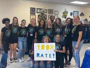 The early education students at Brunswick High School earned a 100% pass rate on their end-of-pathway assessment.