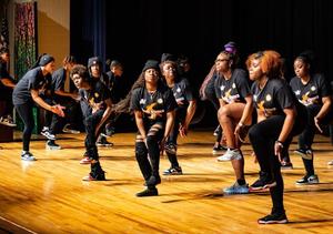 The African American Studies classes performed a step routine during the Black History Month program at Brunswick High.
