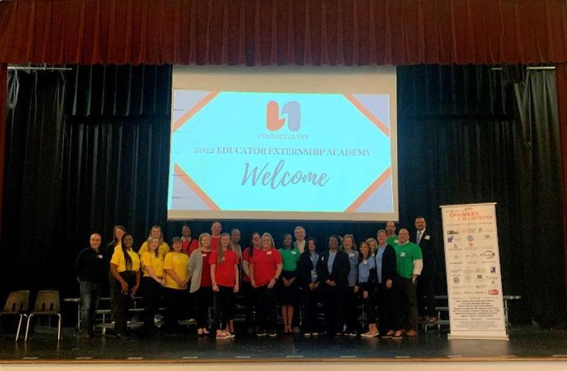 Members of the first Connect Glynn Educator Externship Academy, hosted by the Brunswick-Golden Isles Chamber of Commerce and Golden Isles College + Career Academy.