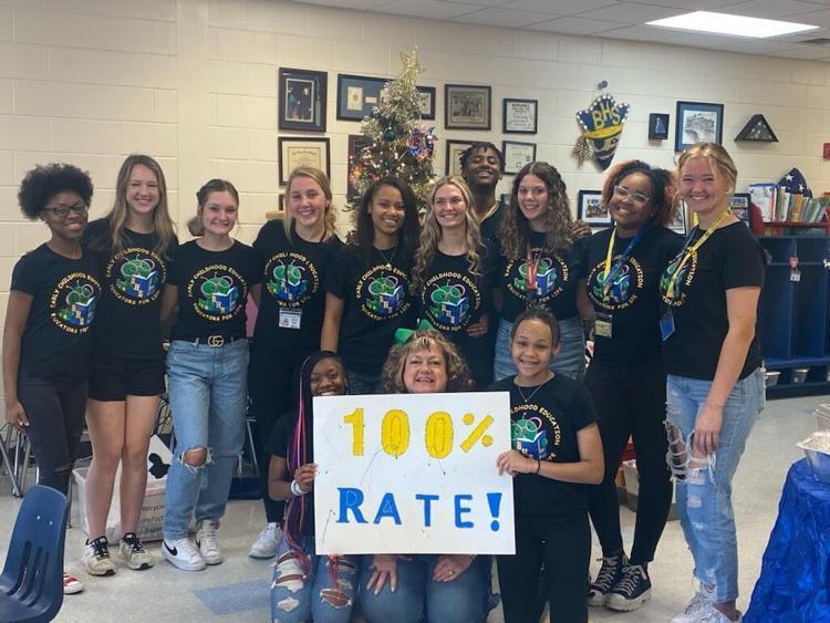 The early education students at Brunswick High School earned a 100% pass rate on their end-of-pathway assessment.