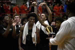 Brunswick High\'s Camarion Johnson receives the City Championship MVP after his stellar performance against Glynn Academy.