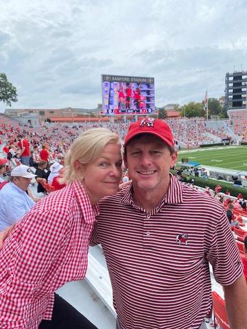 Dana Carroll and her husband.