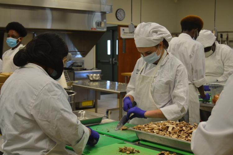 Students in the culinary arts pathway at Golden Isles College and Career Academy began preparations for their upcoming Take & Bake sale, through which the community can order meals that will serve four.
