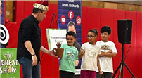 Students at Northwest Elementary School with Brian Richards from Academic Entertainment.  thumbnail266271