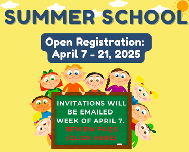 Summer School Program - Registration Open April 7 - 21