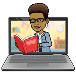 Media Specialist with book