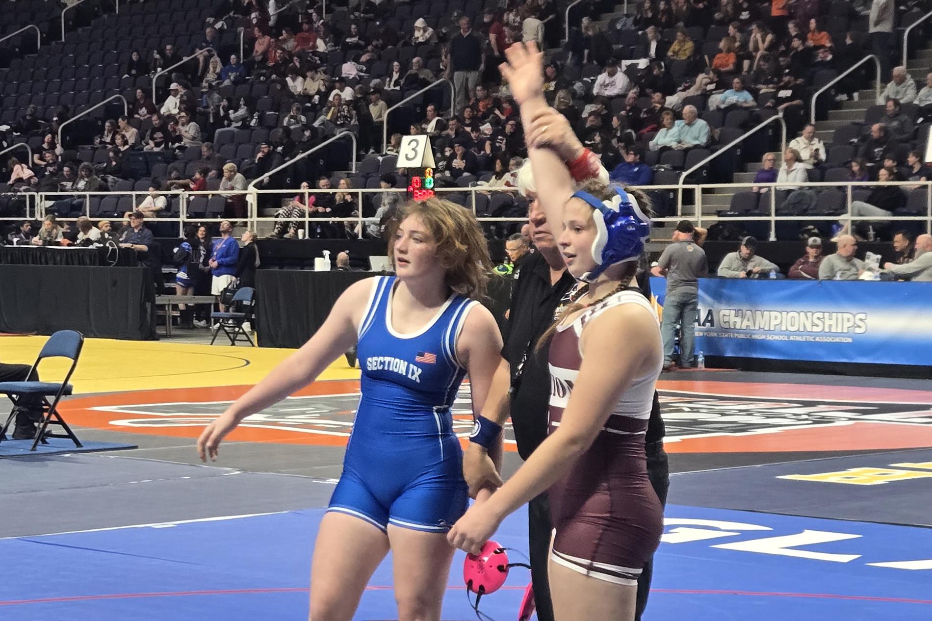 Essie winning her match at NYS Championships