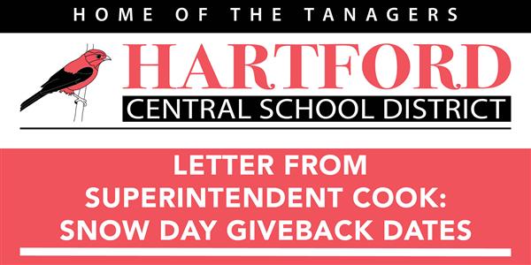  District Announces Snow Day Giveback Dates