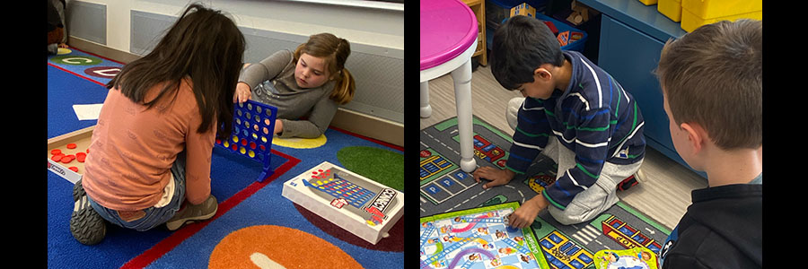 kids playing boardgames