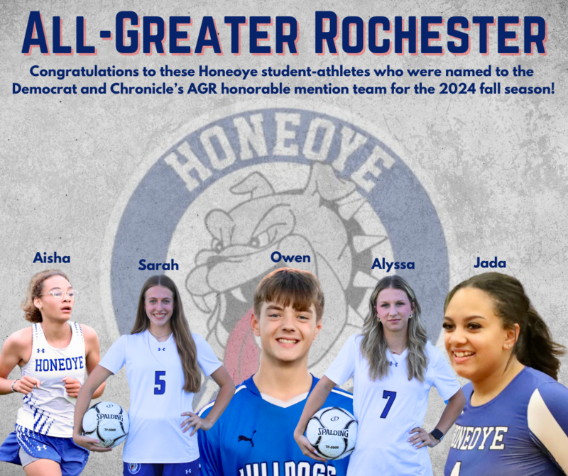 photo of 5 student athletes selected for All Greater Rochester honors
