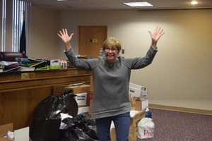 Hopewell City Mayor Jackie Shornak stopped by on the day of the donation and threw her hands up in excitement at the generosity of the community

