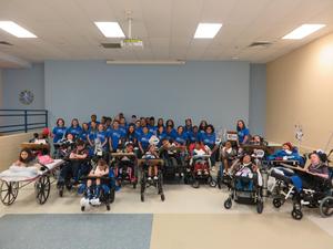CGW Choir with Children\'s Hospital patients.