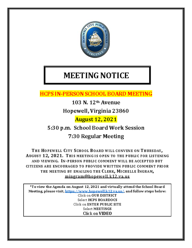 this image is a photo of the board meeting notice