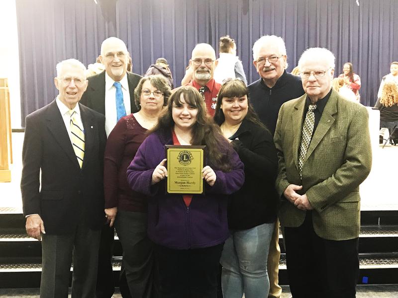 Morgan Hardy with Lion\'s Club