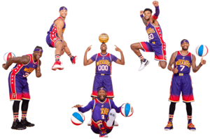 Men in basketball uniforms