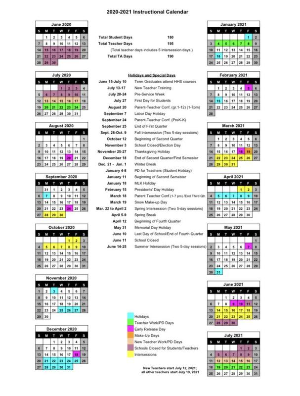 2020-21 Calendar