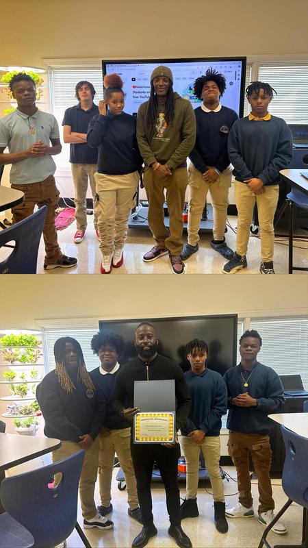 Mr. Hargrove and Mr. Kelly with NHA Students.