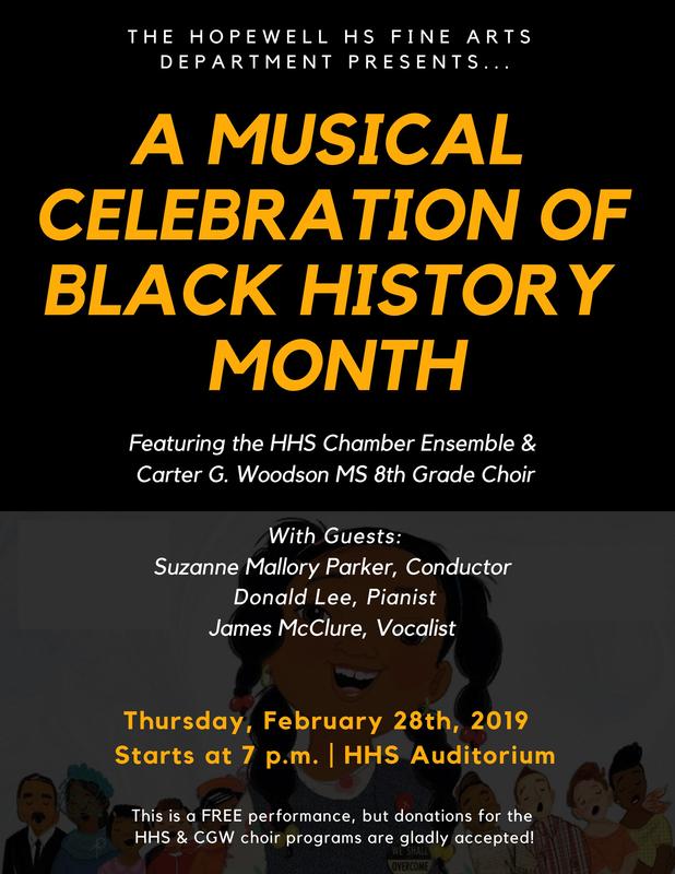 Black history month concert flyer.