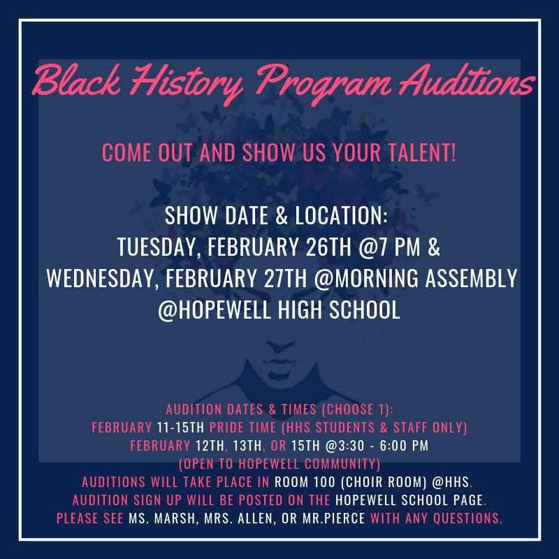 Black History Program Flyer.