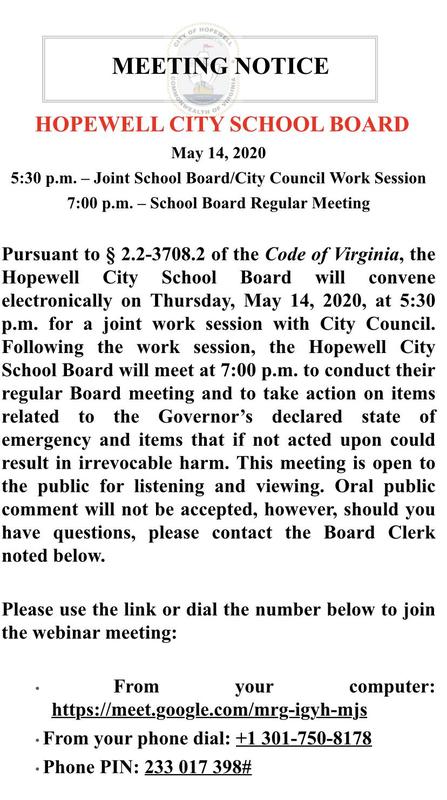 School board meeting may