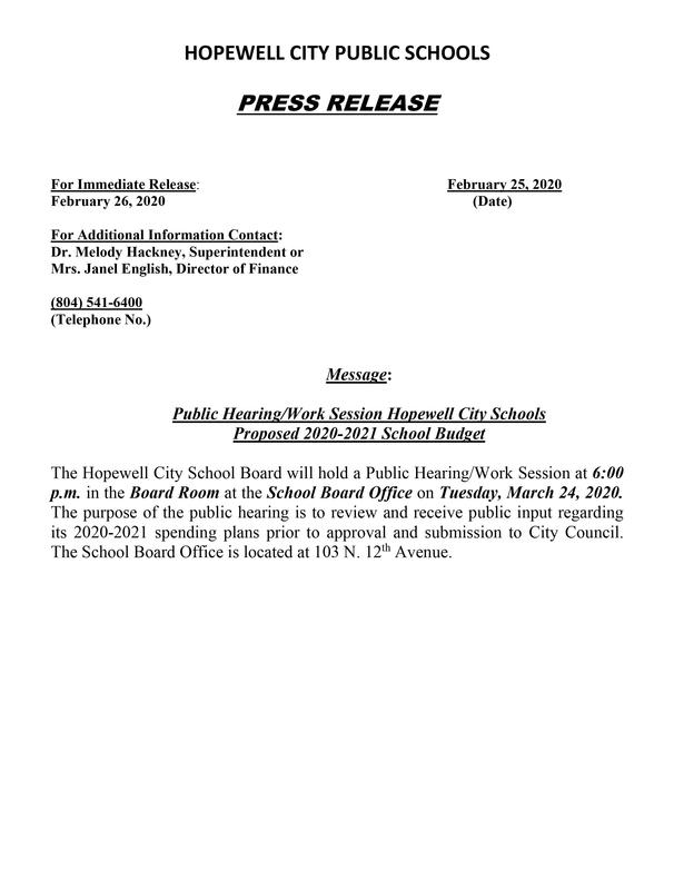 work session press release