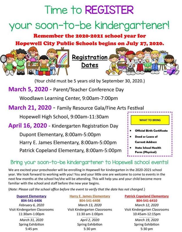 Kindergarten registration