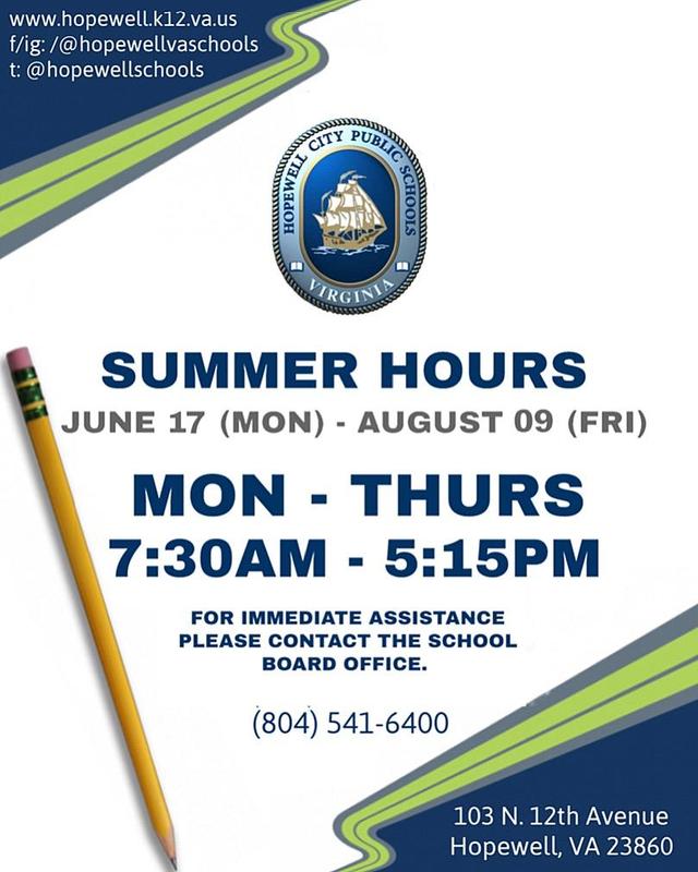 Summer hours