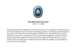 school closing update