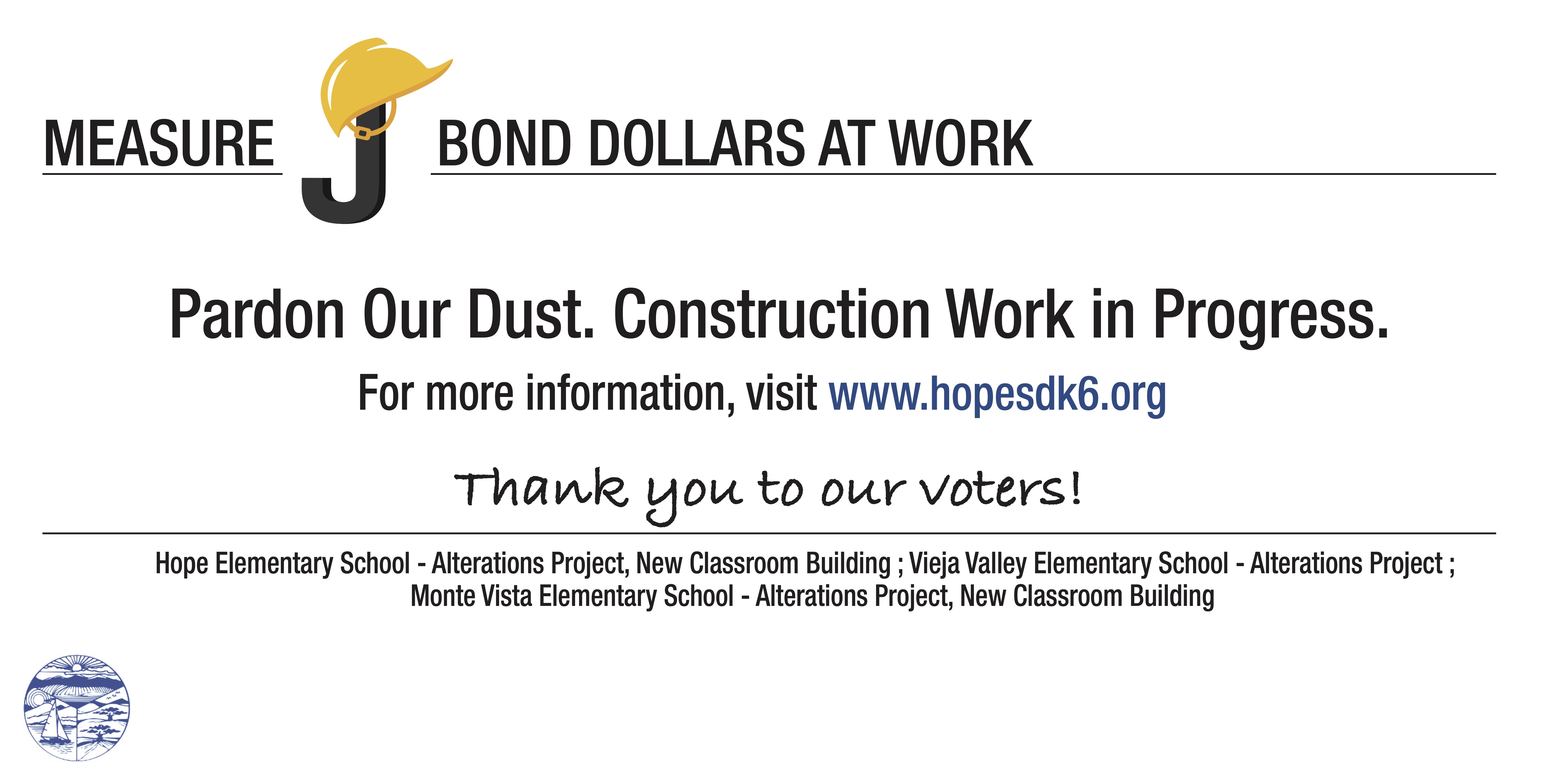 Measure J Bond Banner