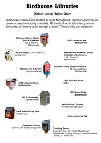 Birdhouse Library Locations