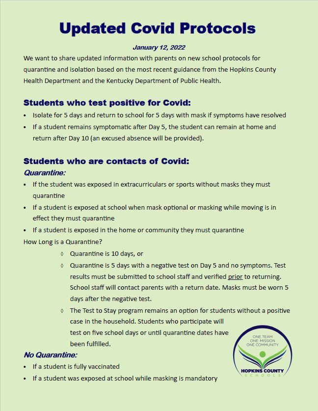 Updated COVID-19 Protocol