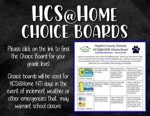 HCS@Home Choice Board