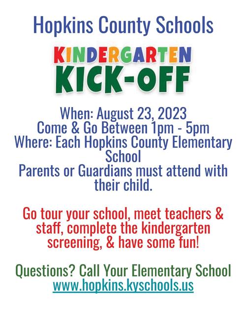  kindergarten kickoff