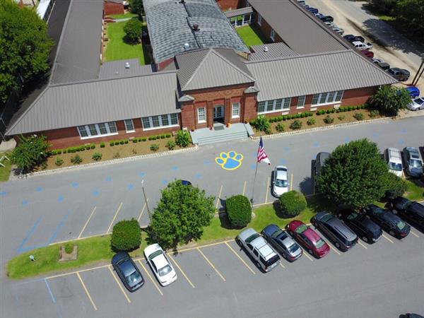 Aerial view of school 