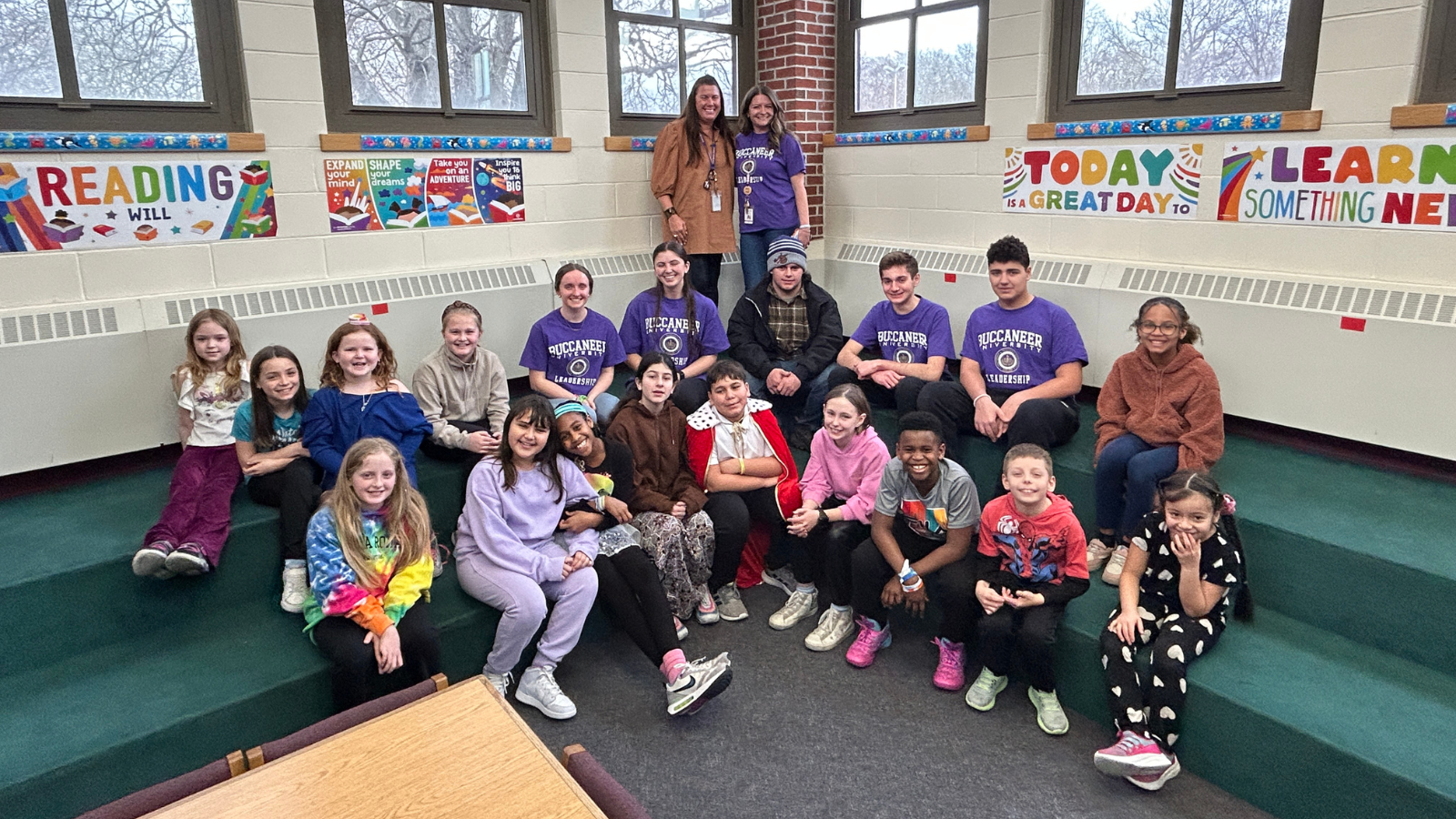 Islip HS Mentors Present Leadership Lesson to Sherwood Students