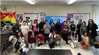 Islip High School and Maud S. Sherwood Elementary School students making dolls thumbnail265596