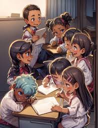 Students doing homework