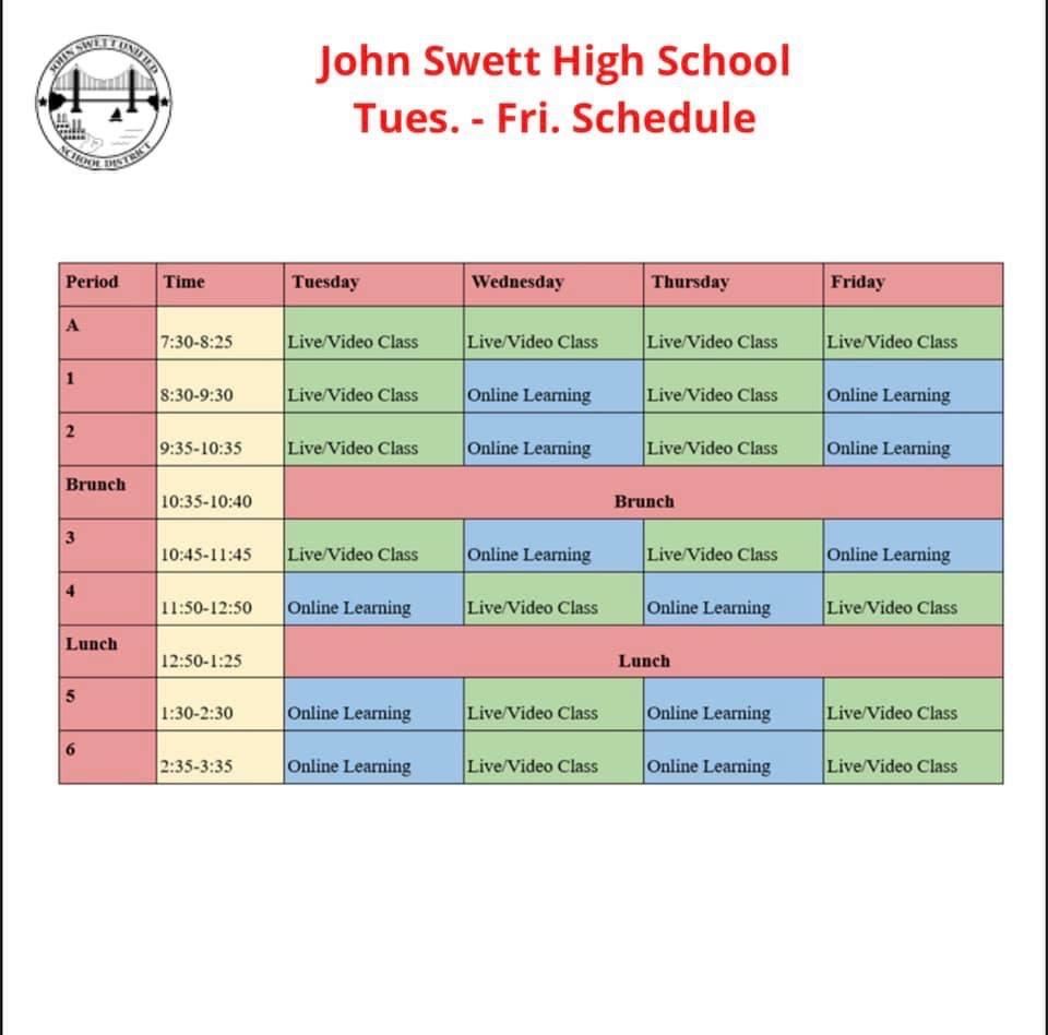 Tuesday-Friday Schedule