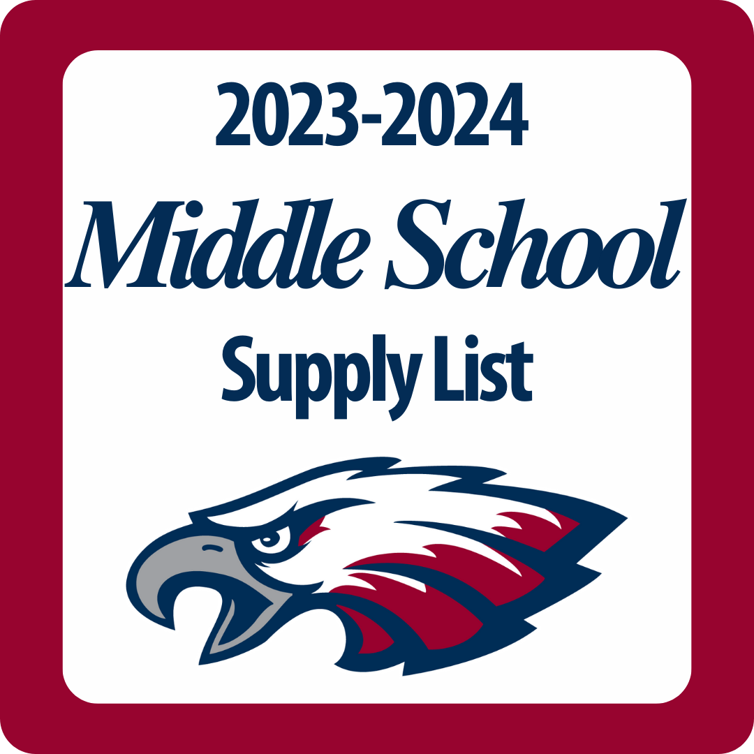 23-24 Middle School Supply List