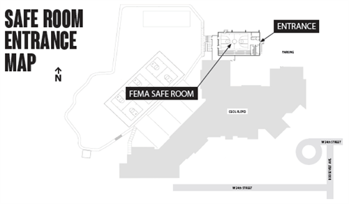 Safe room entrance map