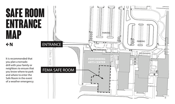 JHS Safe Room Entrance map image