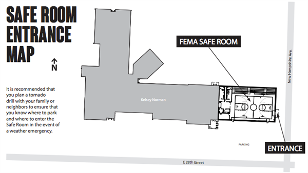 Kelsey Norman Safe Room Entrance Map 